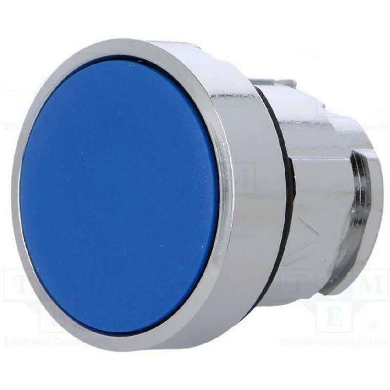 foto del prodotto pulsante a filo ghiera solo testa blu zb4ba6 schneider