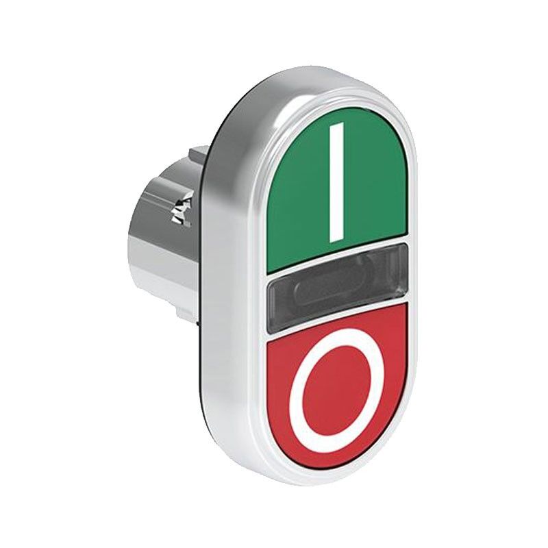 foto del prodotto pulsante ad impulso doppio lovato i 0 luminoso rasato verde rosso lpsbl7123