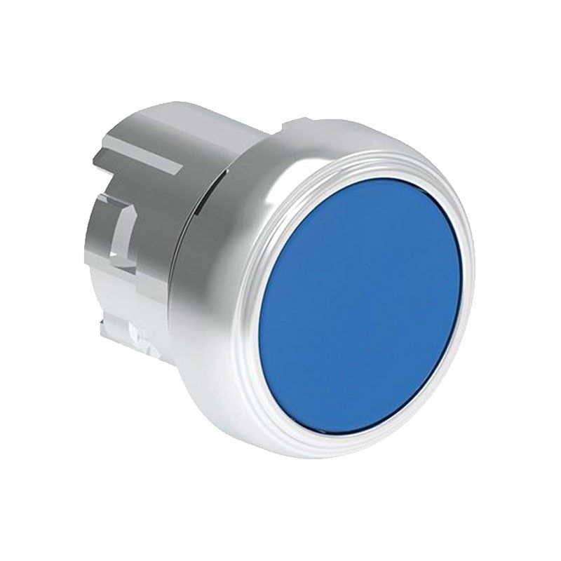 foto del prodotto pulsante ad impulso lovato platinum 22 mm rasato blu lpsb106