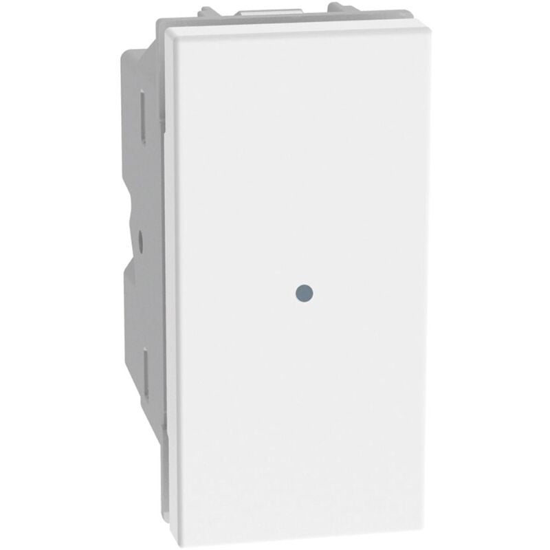 foto del prodotto pulsante assiale bticino matixgo 1 modulo 1p 10a bianco jw4055