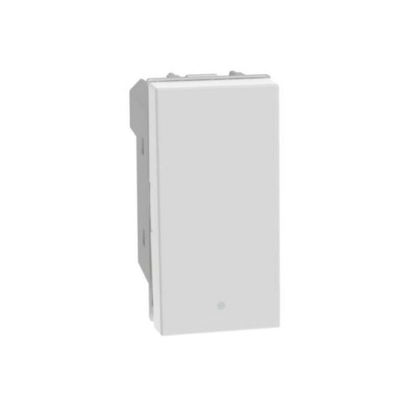 foto del prodotto pulsante basculante bticino matixgo 1p no 10a illuminabile bianco jw4005