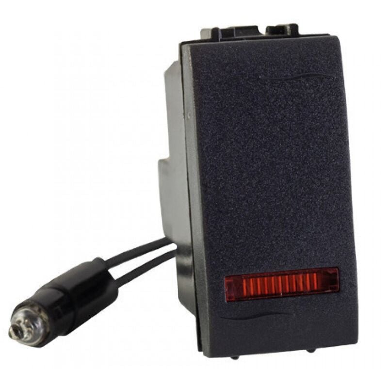 foto del prodotto pulsante campanello con spia living '''plus'''16a grigio maurer