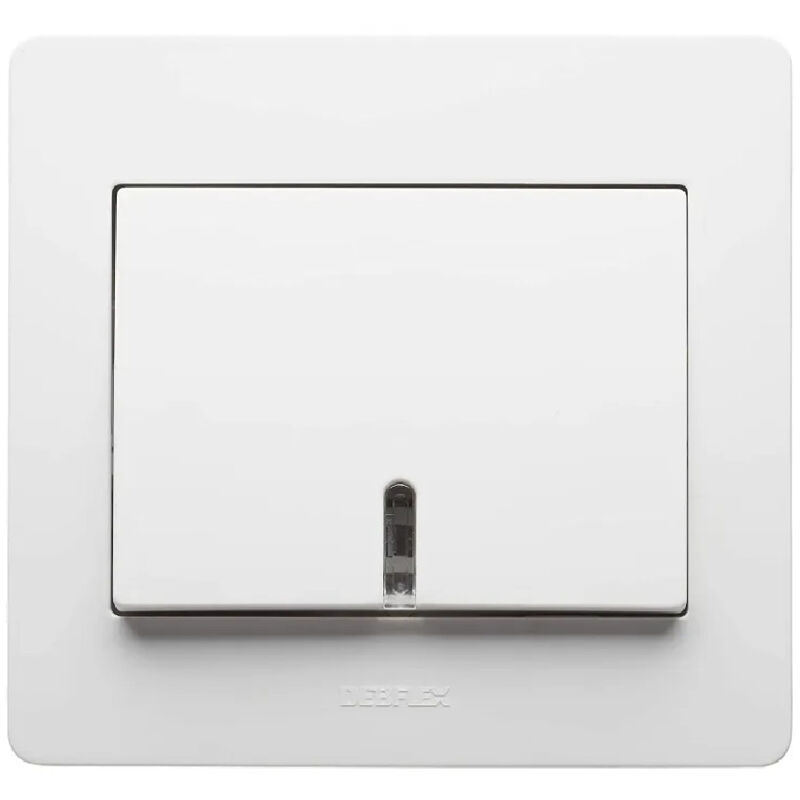 foto del prodotto pulsante con led, diametro 2, 10a 250v, bianco