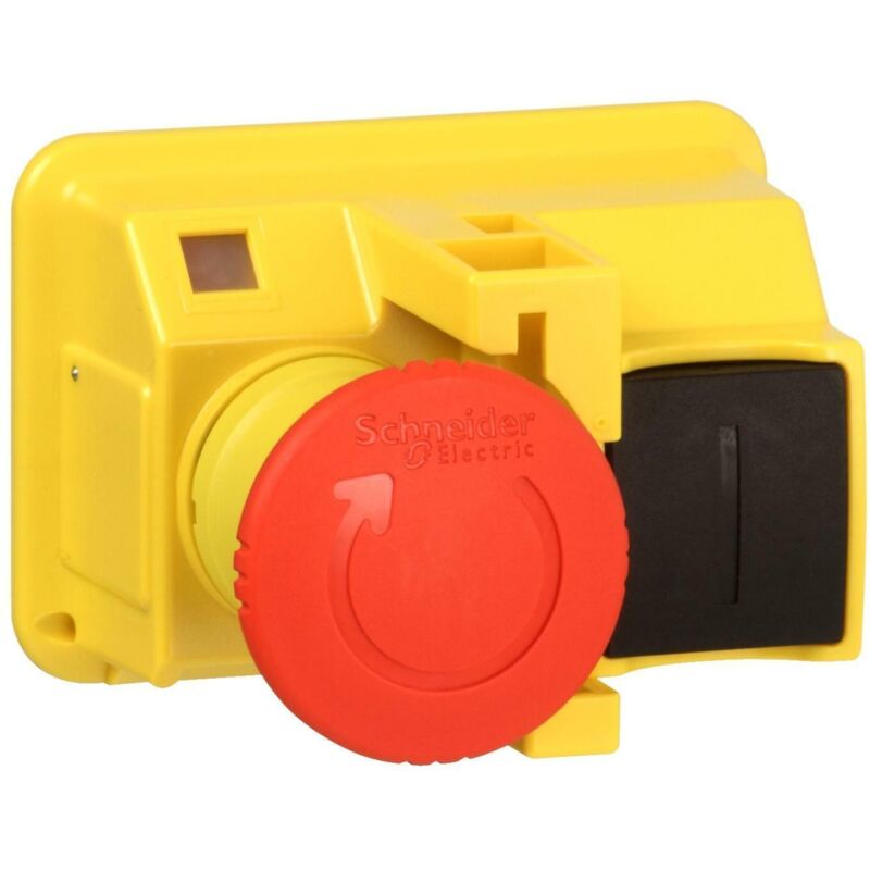 foto del prodotto pulsante di arresto telemecanique di emergenza con testa a fungo gv2k031
