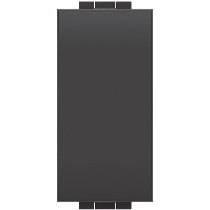 foto del prodotto pulsante doppio bticino living light 1 modulo 1p no 1p no nero antracite l4036n