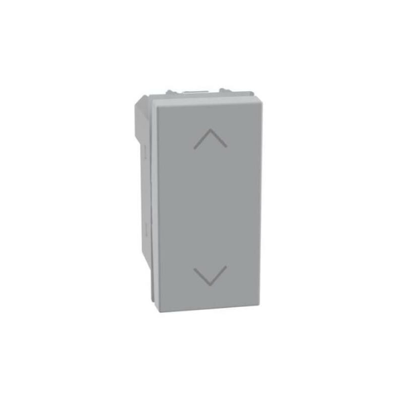 foto del prodotto pulsante doppio bticino matixgo interbloccato 1 modulo grigio - jg4037n