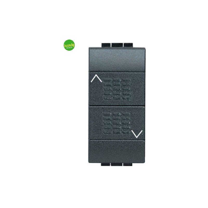 foto del prodotto pulsante doppio interbloccato bticino living light 1p 10 a 230 v antracite