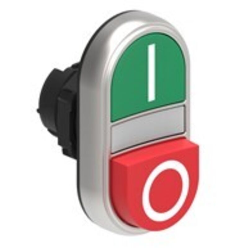 foto del prodotto pulsante doppio raso sporg.v r indicatore luminoso i o lovato cod. lpcbl7223 