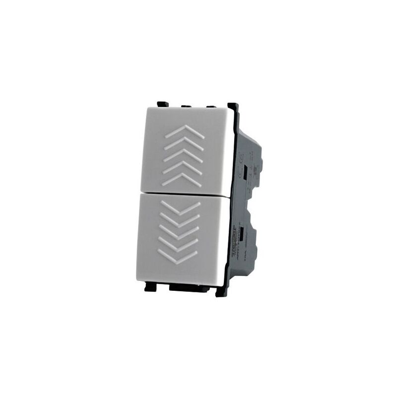 foto del prodotto pulsante doppio vimar plana bianco 10a 250v compatibile