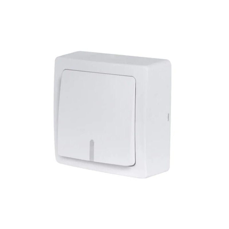 foto del prodotto pulsante illuminato montato a superficie con indicatore, 10a 250v, serie blok