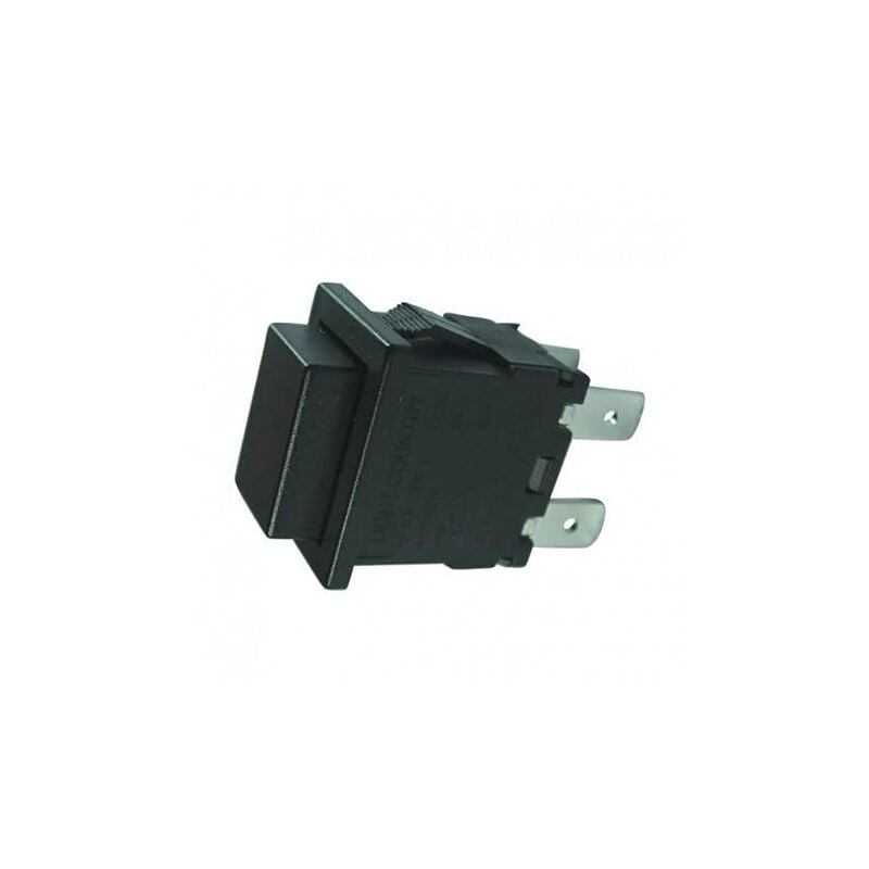 foto del prodotto pulsante interruttore bipolare push nero 19x13 mm 250 v 4 contatti 39434 