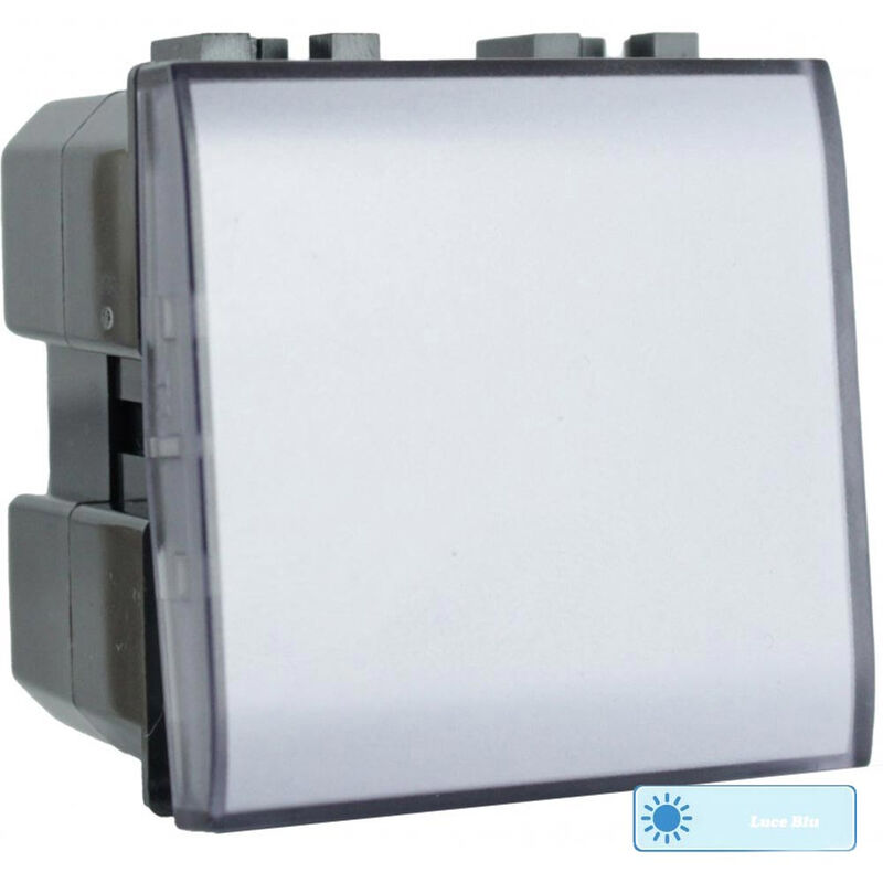 foto del prodotto pulsante luce notturna 2 watt compatibile con matix interruttore on off segnapassi luce blu
