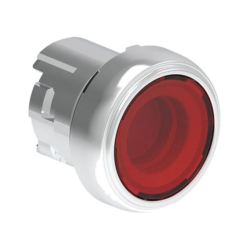 foto del prodotto pulsante luminoso lovato platinum rasato rosso lpsbl104