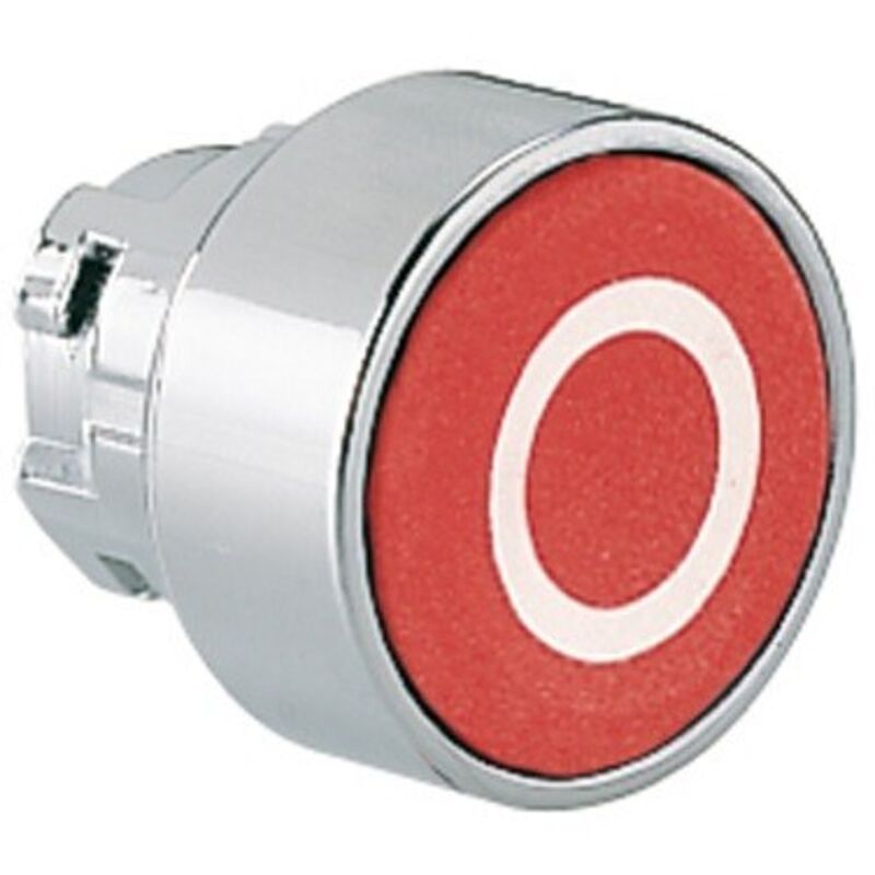 foto del prodotto pulsante metallico rasato o rosso lovato cod. 8lm2tb1104 