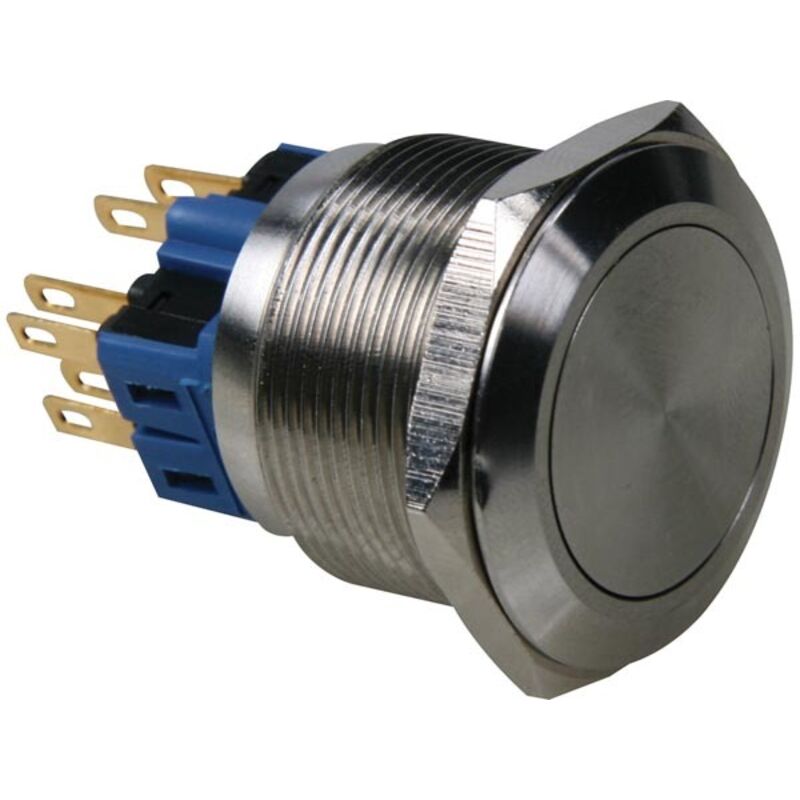 foto del prodotto pulsante piatta in acciaio inox dpst 1no 1nc