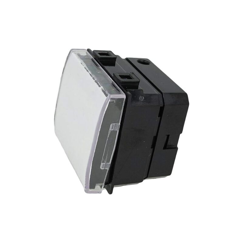 foto del prodotto pulsante portanome 2p 10a 250v colore bianco tot