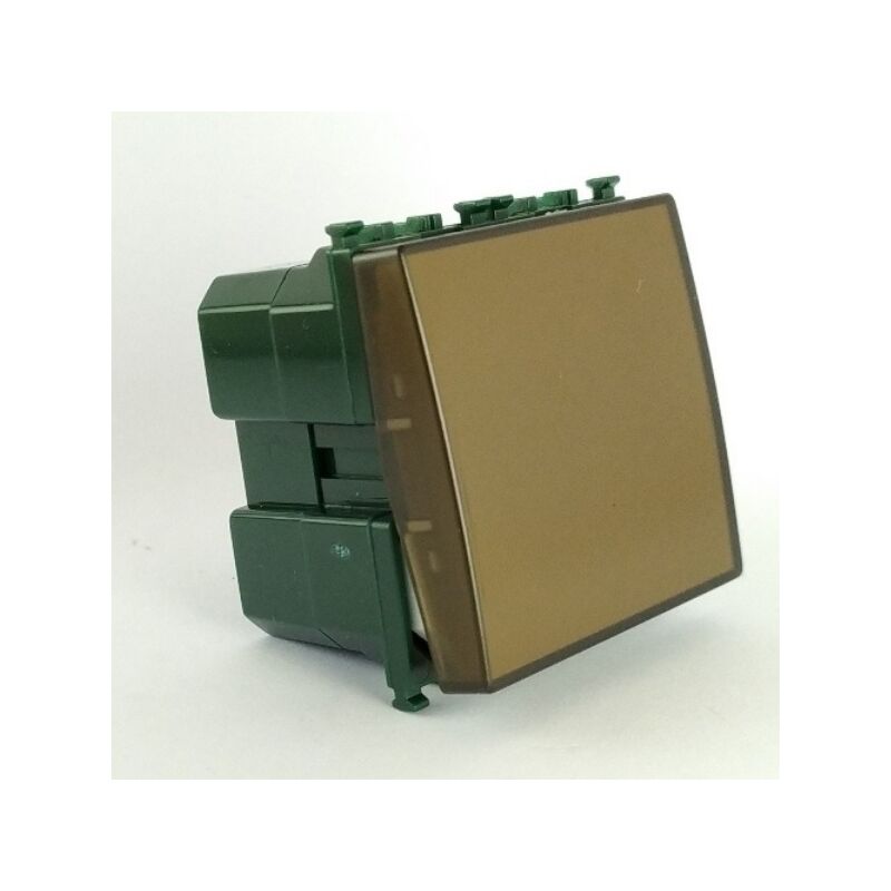 foto del prodotto pulsante portanome 2p 10a 250v colore marrone tot