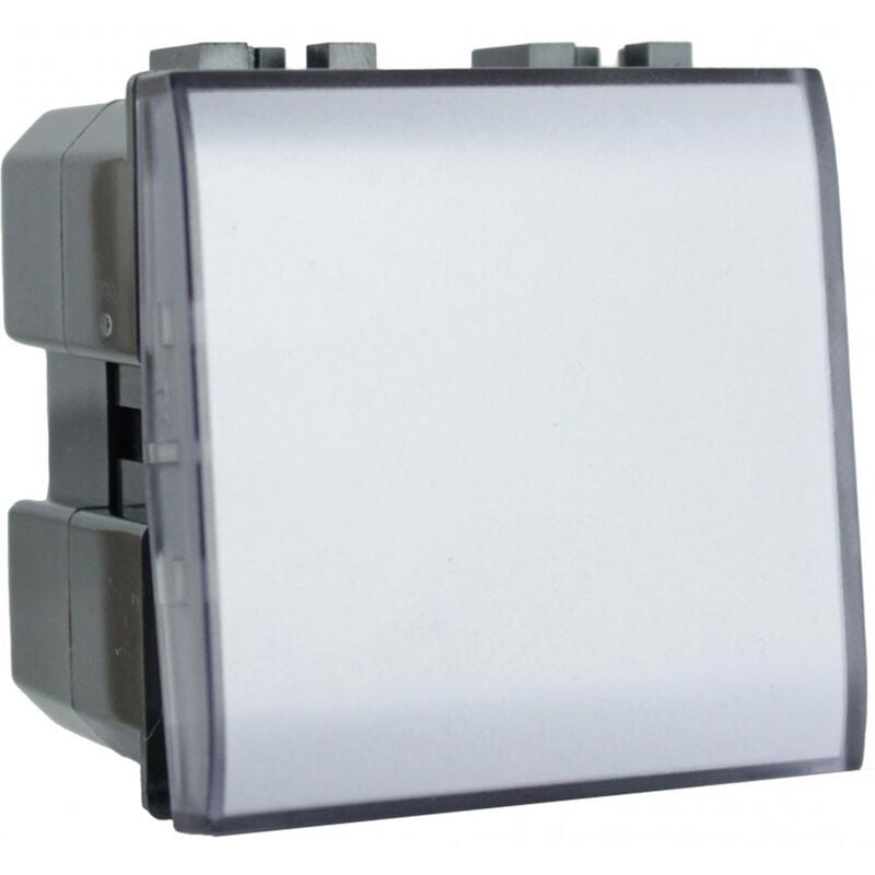 foto del prodotto pulsante portanome compatibile vimar plana targhetta campanello interruttore 2 moduli