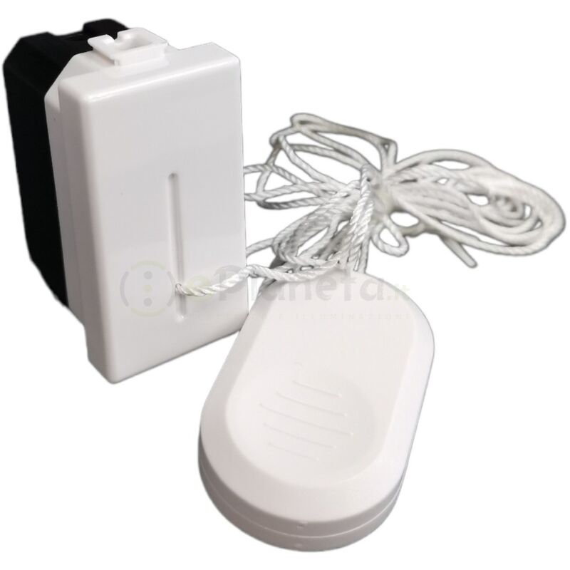 foto del prodotto pulsante tirante no 1p 10a bianco corda 1,8 metri compatibile bticino matix