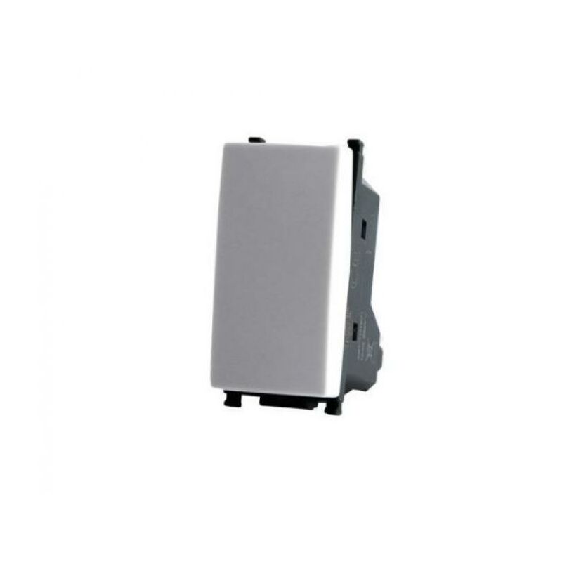 foto del prodotto pulsante unipolare gem compatibile vimar plana 14008 10a bianco 605b