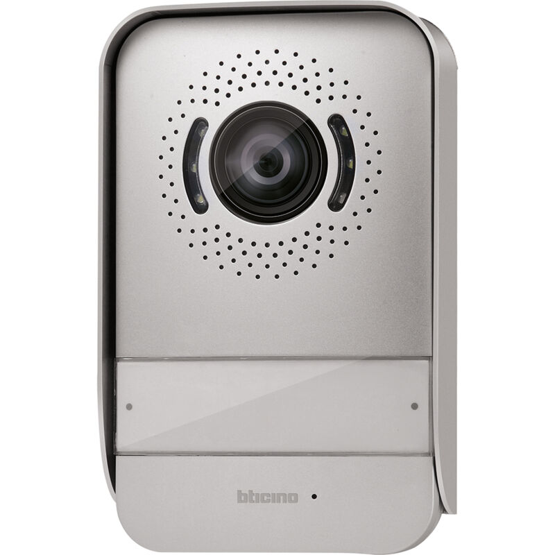foto del prodotto pulsantiera per esterno aggiuntiva per kit videocitofono 2 fili metallo bticino