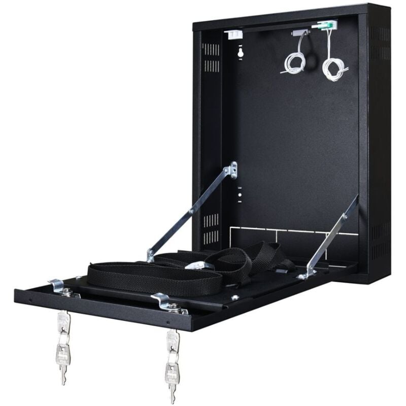 foto del prodotto pulsar armadio contenitore metallico verticale nvr dvr nero awo528