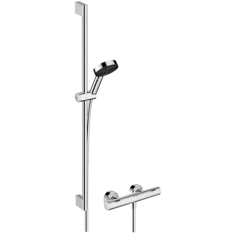 foto del prodotto pulsify select s set doccia termostatico, 3 getti, ecosmart, cromo 24261000 hansgrohe