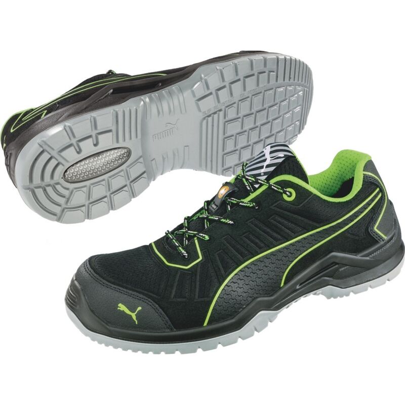 foto del prodotto puma safety shoes puma fuse tc green low 644210 44 esd scarpe di sicurezza s1p taglia delle scarpe eu 44 nero, verde 1 pz.