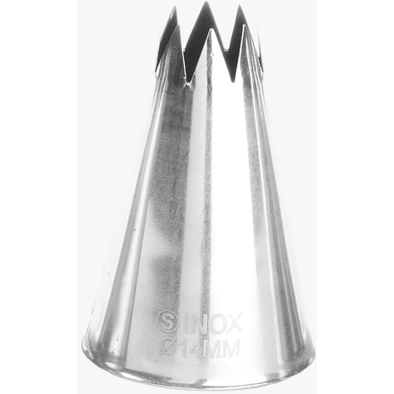 foto del prodotto punta a stella per manicotti per sac à poche, acciaio, diametro 14 mm - hendi 551431