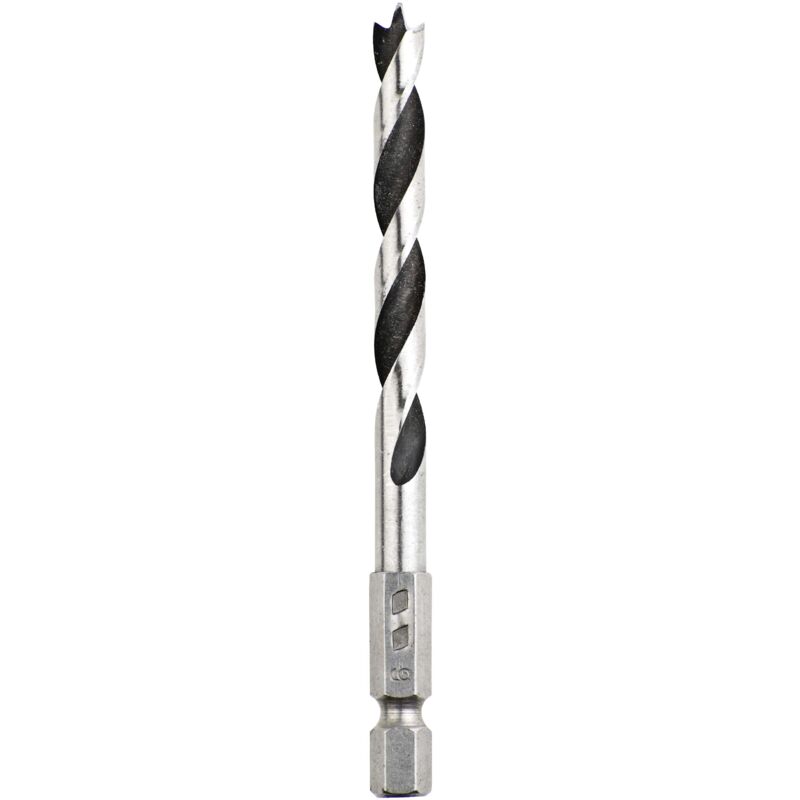 foto del prodotto punta da legno kwb 3,0 mm con attacco esagonale da 1 4 513903 acciaio cv, forma speciale a spirale a 2 smussi 