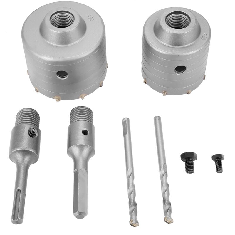 foto del prodotto punta da trapano per sega a tazza da muro sds plus in acciaio legato da 65 80 mm per pietra di cemento e calcestruzzo eosnow