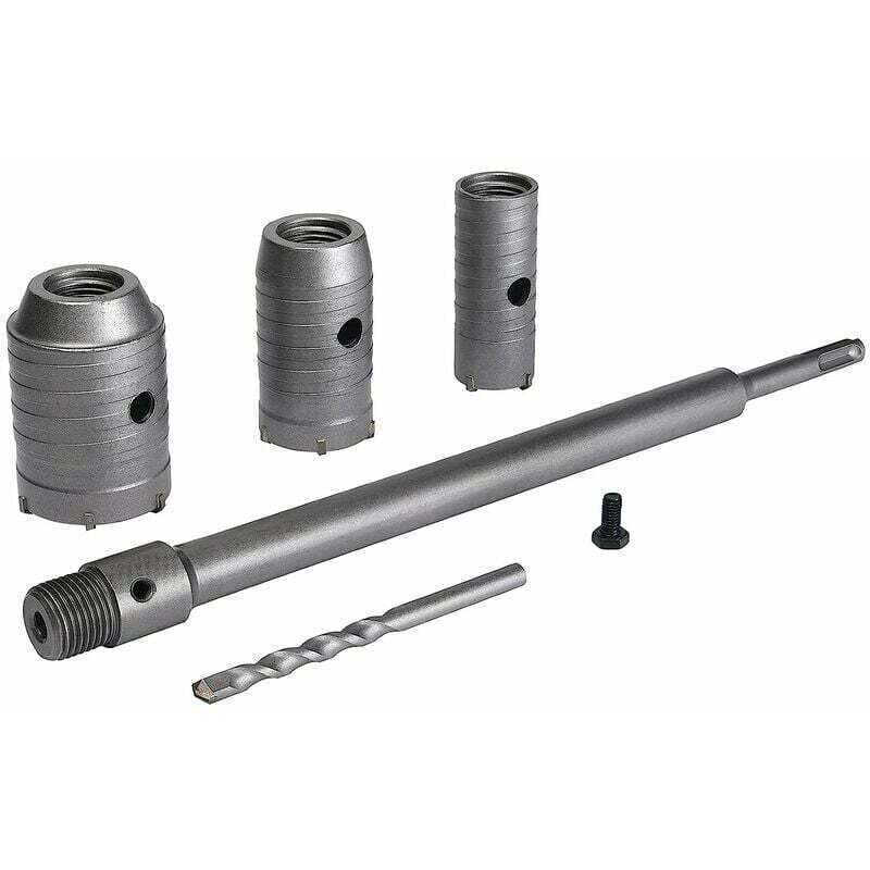 foto del prodotto punta da trapano per sega a tazza, set di seghe a tazza da 30 mm, 40 mm, 50 mm, punta da trapano per calcestruzzo 350 mm sds plus, asta di prolunga,