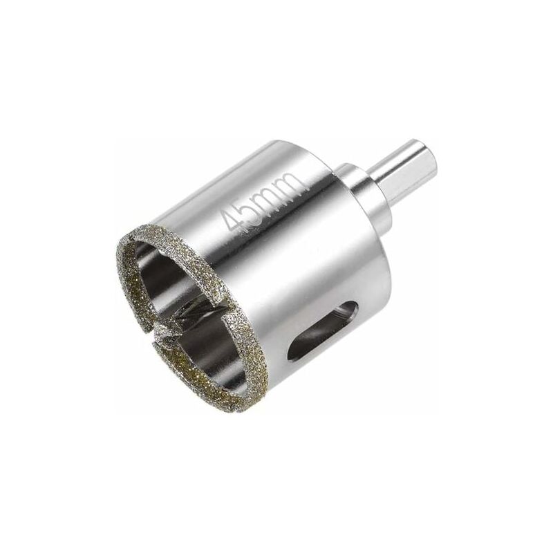 foto del prodotto punta da trapano per vetro diamantato aiperq con punta pilota centrale per vetro e piastrelle in ceramica da 45 mm