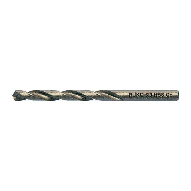 foto del prodotto punta elicoidale din 338 tipo inox d.9mm hss co5 profilo chiuso gambo cilindrico ruko per 10 