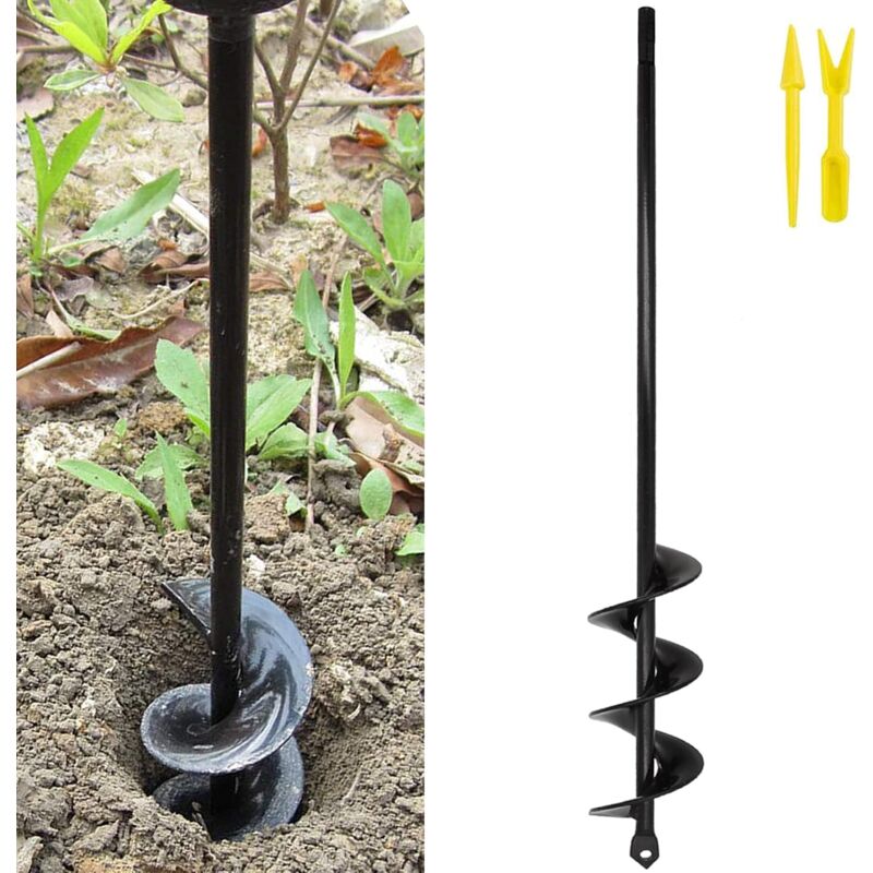 foto del prodotto punta elicoidale per trapano da giardino, strumento per scavare per piante, per forare, punta a trivella solida, punta a spirale, 4 x 42 cm