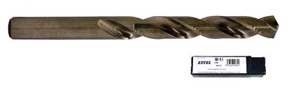 foto del prodotto punta hss excel rettificata cobalto 5 mm. 7,5 din 338 confezione da pezzi 10