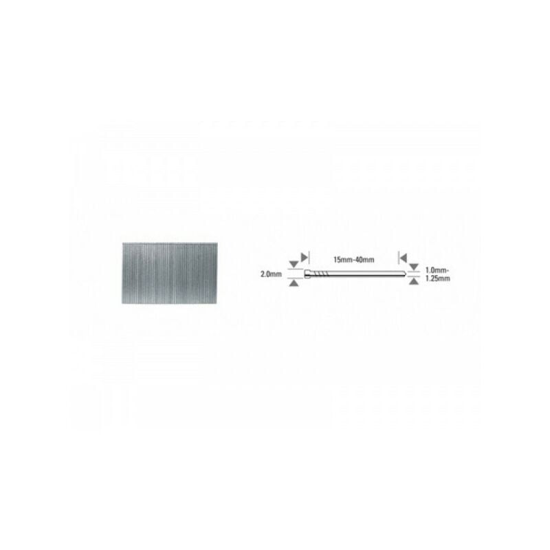 foto del prodotto punta in acciaio bt13, testa marrone lunghezza 15 mm confezione da 5000 bt1315bro