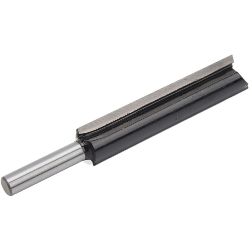 foto del prodotto punta per fresa diritta con gambo da 8 mm, scanalatura allungata in carburo cementato, morso per taglio dritto per la lavorazione del legno, nero