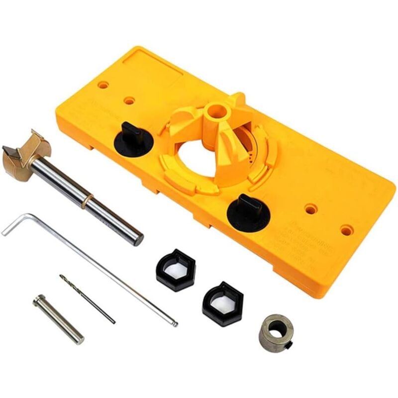 foto del prodotto punta per localizzatore di cerniere da 35 mm, utensile per foratura per mobili e fai da te, guida per fori