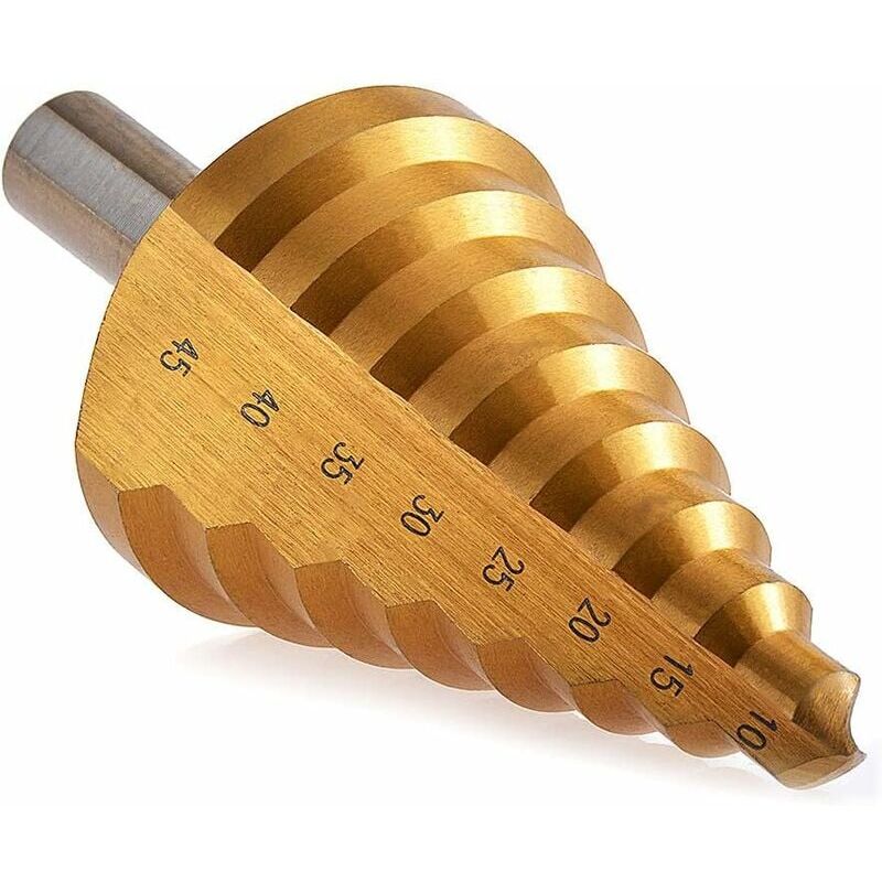 immagine 0 del prodotto punta per trapano a gradini scanalati da 10 a 45 mm acciaio ad alta velocit , codolo triangolare, utensili di foratura hss per fai da te
