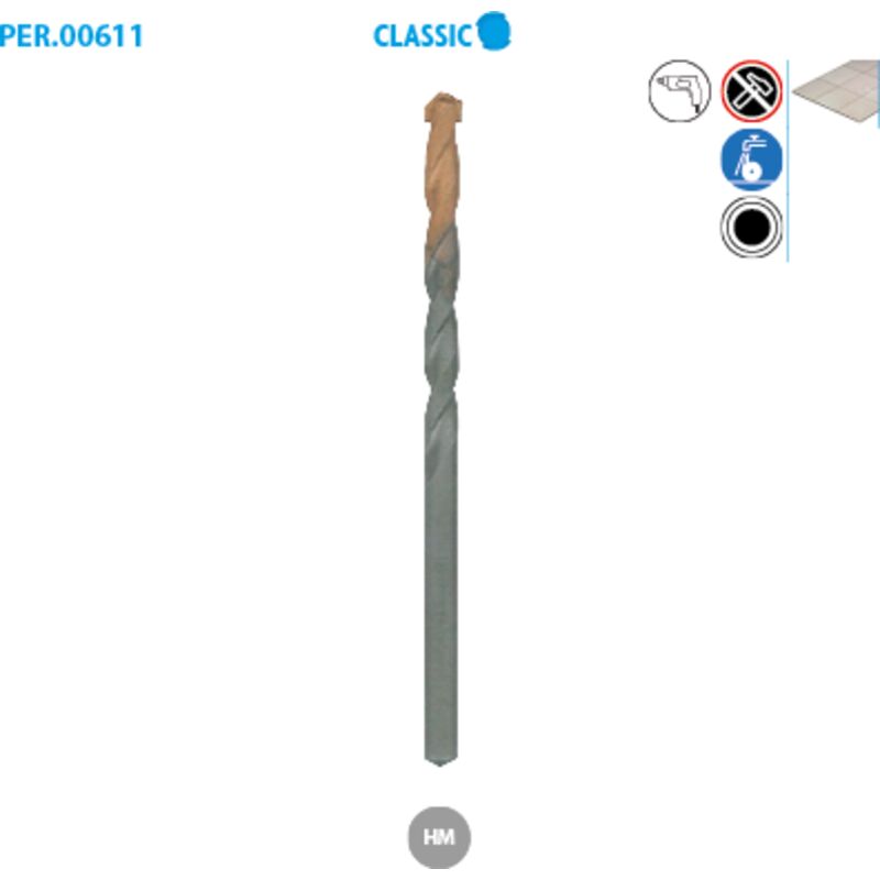 foto del prodotto punta per trapano in porcellana bagnata da 5 mm 611.085.05 leman