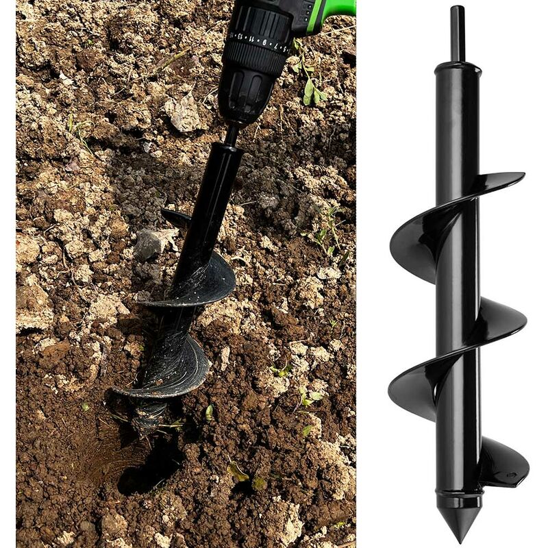 foto del prodotto punta per trivella trapano spirale da giardino diametro 8 cm profondit di 16 cm