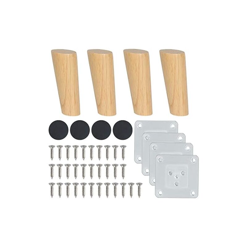 foto del prodotto punta sulla qualit e sulla resistenza con questi piedini sostitutivi in legno da 12 cm, ideali per tutti i tipi di mobili