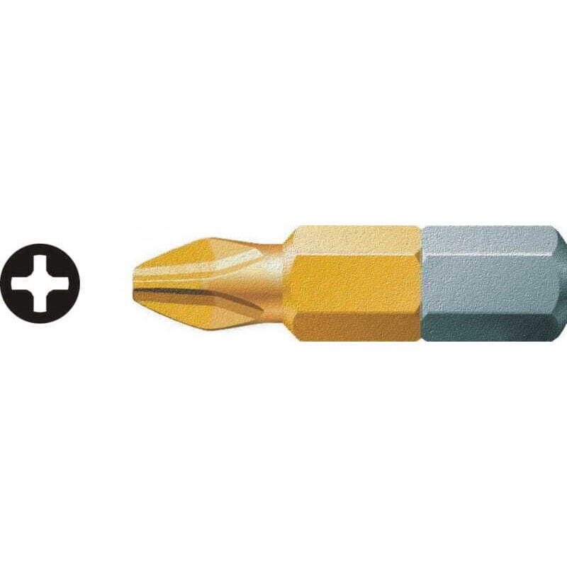 foto del prodotto punta wera phillips ph , placcata in titanio tin ph3 x 25 mm