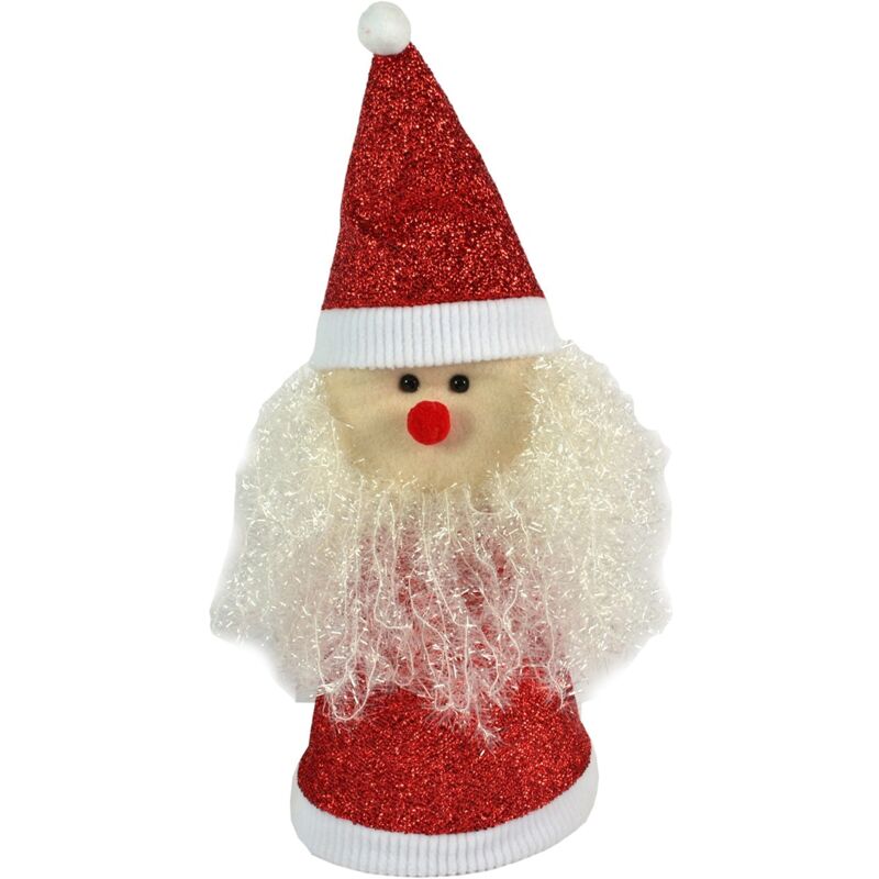 foto del prodotto puntale a forma di babbo natale per albero di natale decorazione natalizia h 50 cm