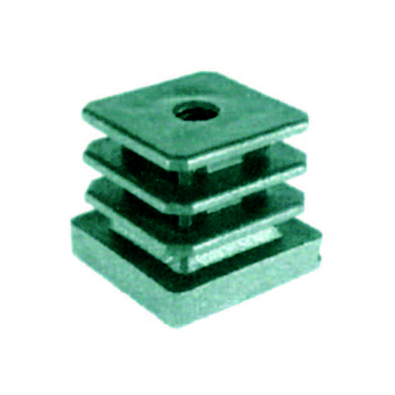 foto del prodotto puntali alettati e filettati interni per tubo quadro mm.30x30x27h. filetto interno mm.8