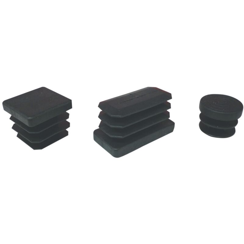 foto del prodotto puntali alettati quadrati plastica nera mm.35x35. prezzo per 1 pezzo.