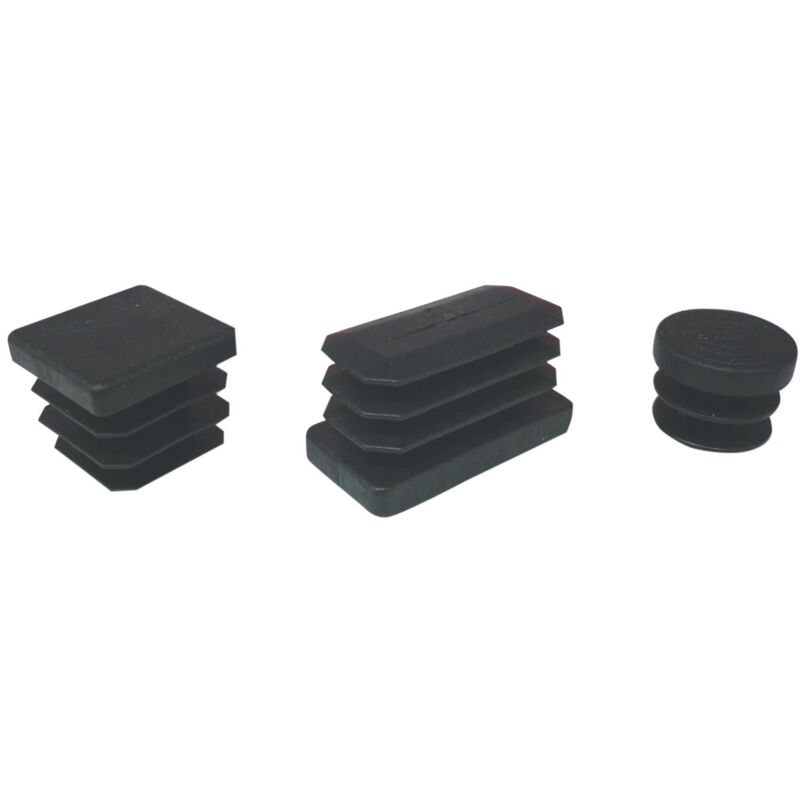 foto del prodotto puntali alettati tondi plastica nera mm.25. prezzo per 1 pezzo.