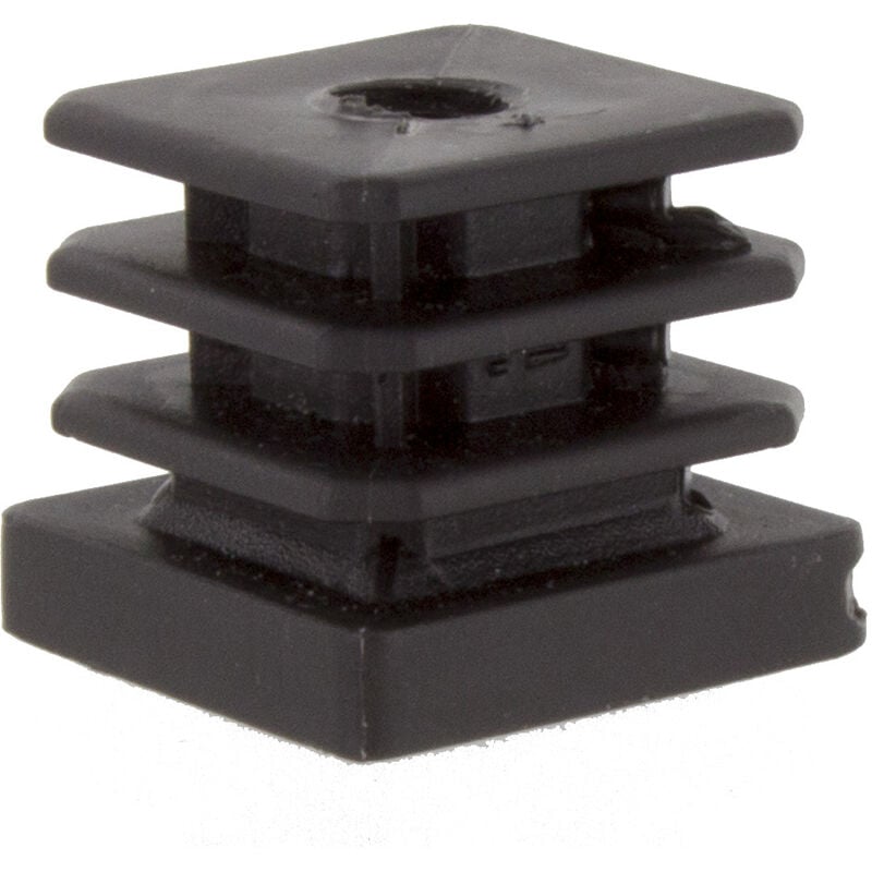 foto del prodotto puntali forati quadr. plast.nera mm.40x10ma