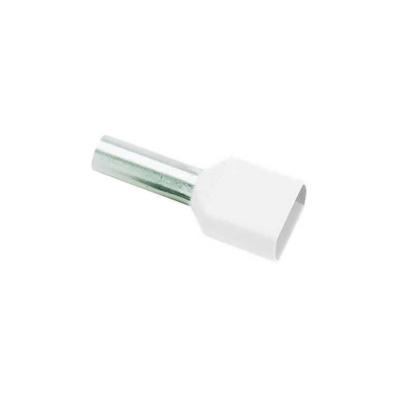 foto del prodotto puntalino a bussola twin preisolato bianco per 2 cavi 0,50 mmq